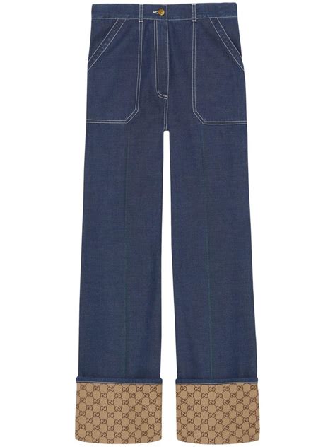 jeans gucci donna con ricamo|gucci jeans for women.